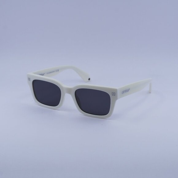 Off-White OERI108 MIDLAND 0107 Sunglasses White Square Frame, Dark Grey Lenses - Picture 1 of 10